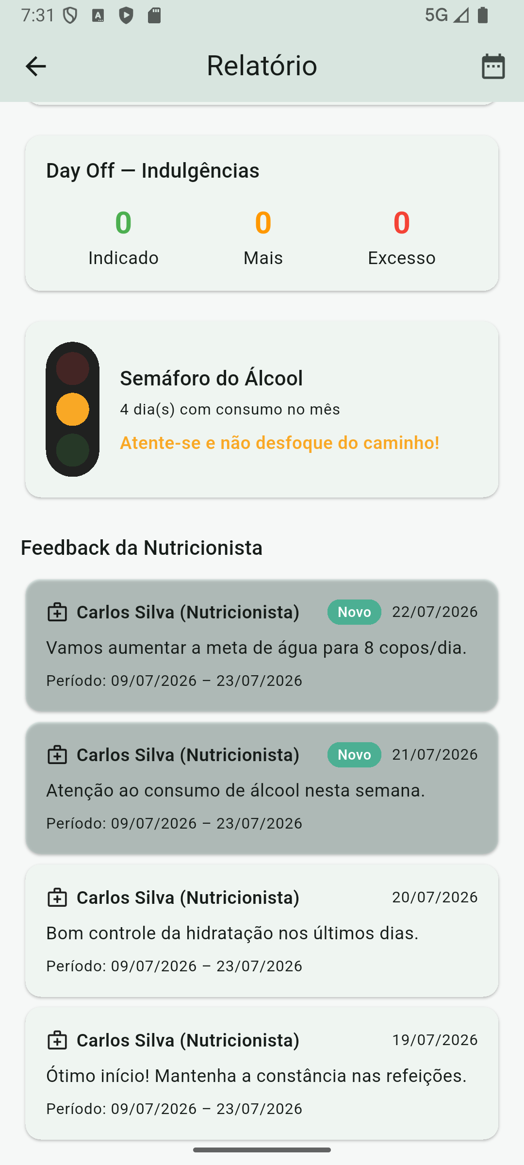 Feedback e semáforo